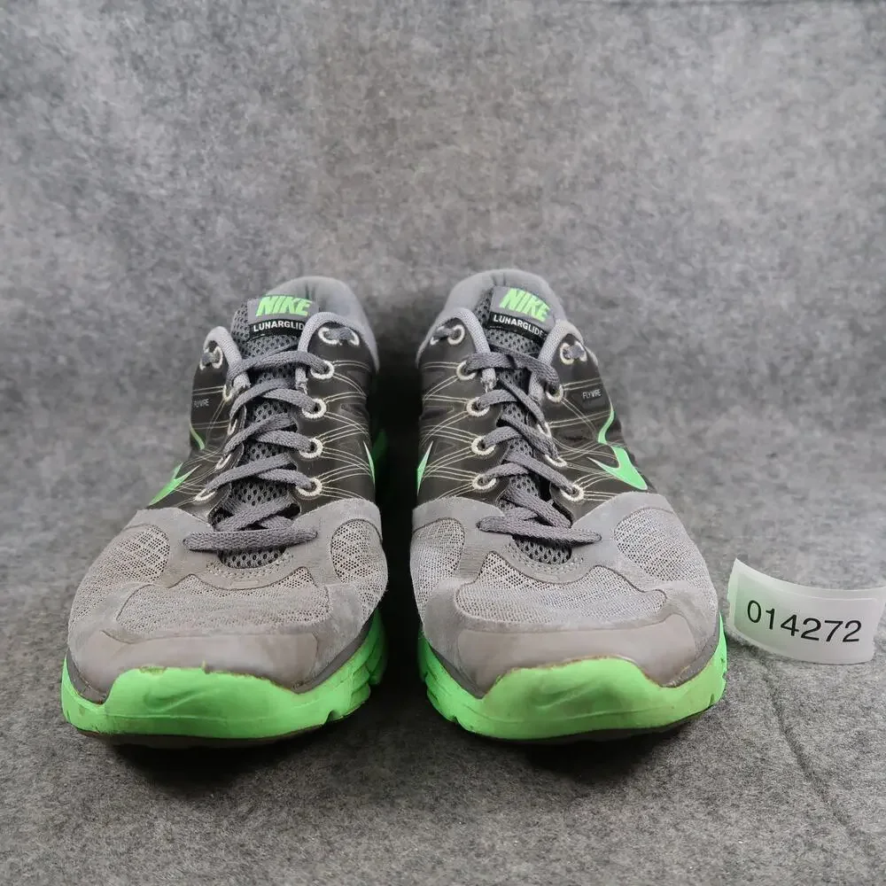 Nike Shoes Mens 10.5 Athletic Trainer Lunarglide 2 Running Sneakers Gray Green
